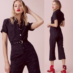 For Love & Lemons Spring Eyelet Jumpsuit. NWT